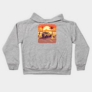 Relaxing Stroll Along the Beach Kids Hoodie